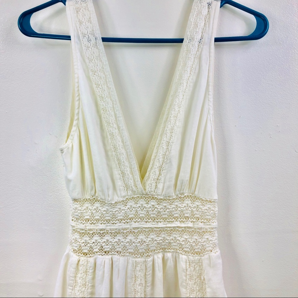 I Love H81 off white Crochet Midi Dress
